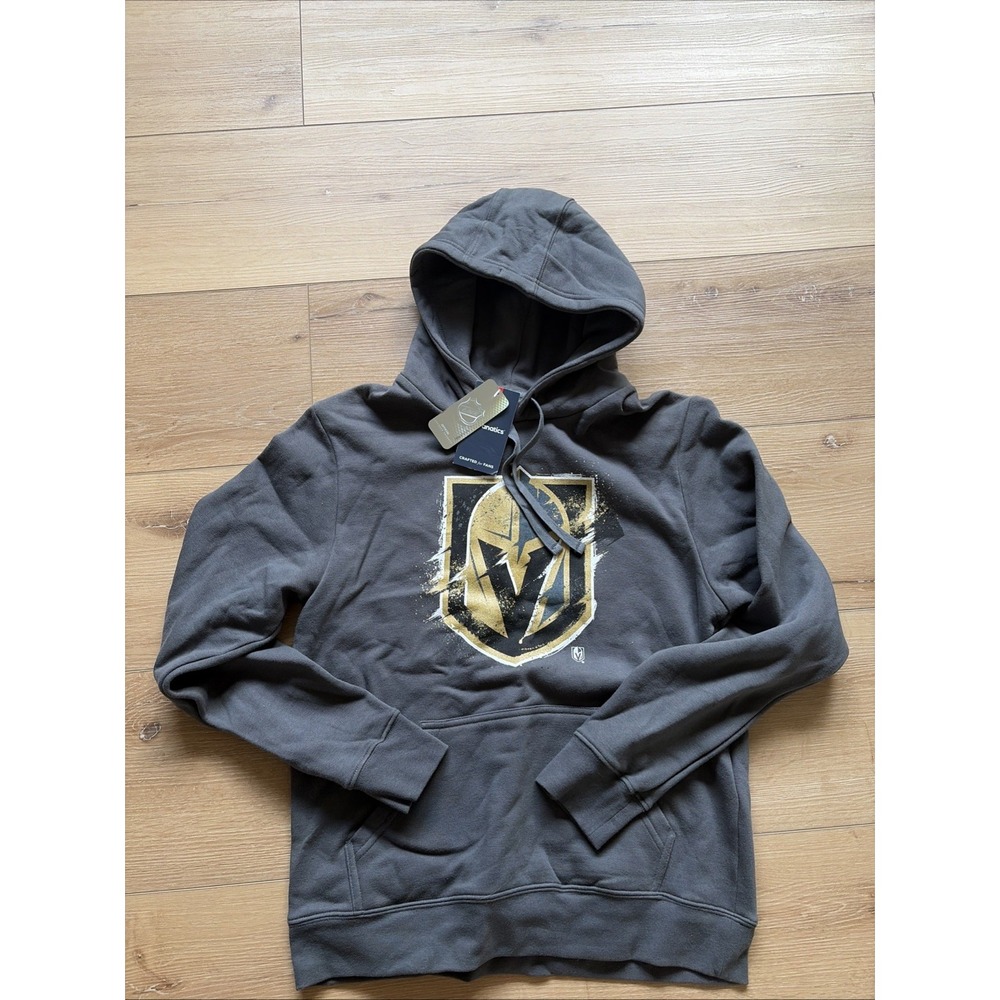 Fanatics Las Vegas Golden Knights Gray Pockets Pullover Hoodie Mens Medium New